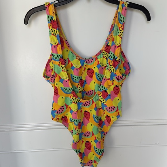 Free People It's Now Cool Swimsuit Fruit Print TUTTI FRUTTI One-Piece Small - Picture 7 of 11